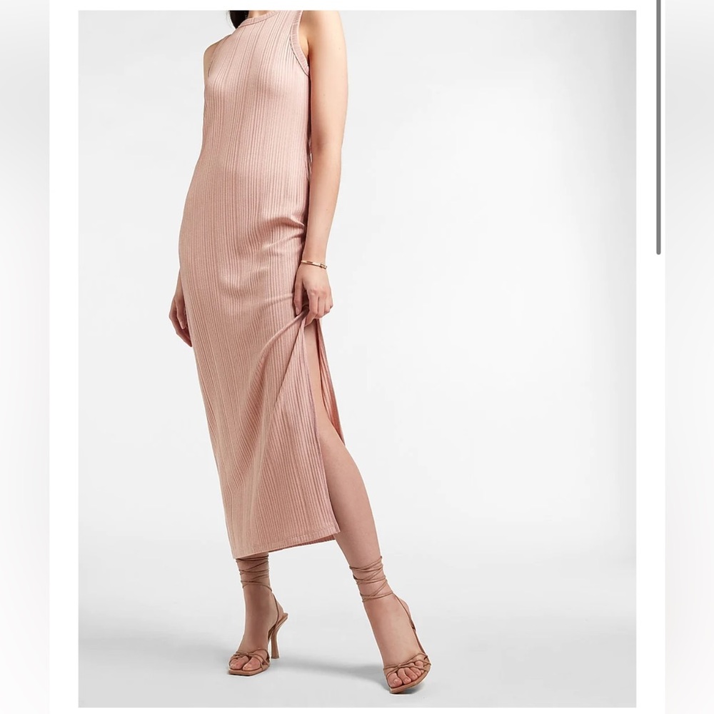 Express Sleeveless Ribbed Knit Maxi Dress